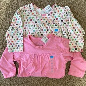 2 Childrens Place Adorable Long Sleeve Onesies NWT 12MO